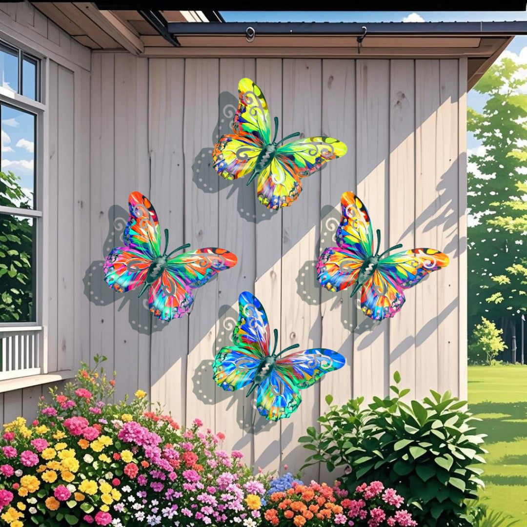 🦋Butterfly Metal Wall Decor,Outdoor Hanging Wall Art Sculptures Decoration-edition