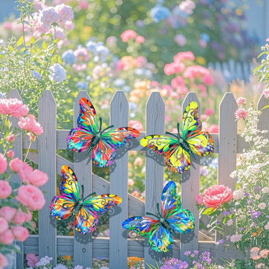 🦋Butterfly Metal Wall Decor,Outdoor Hanging Wall Art Sculptures Decoration-edition