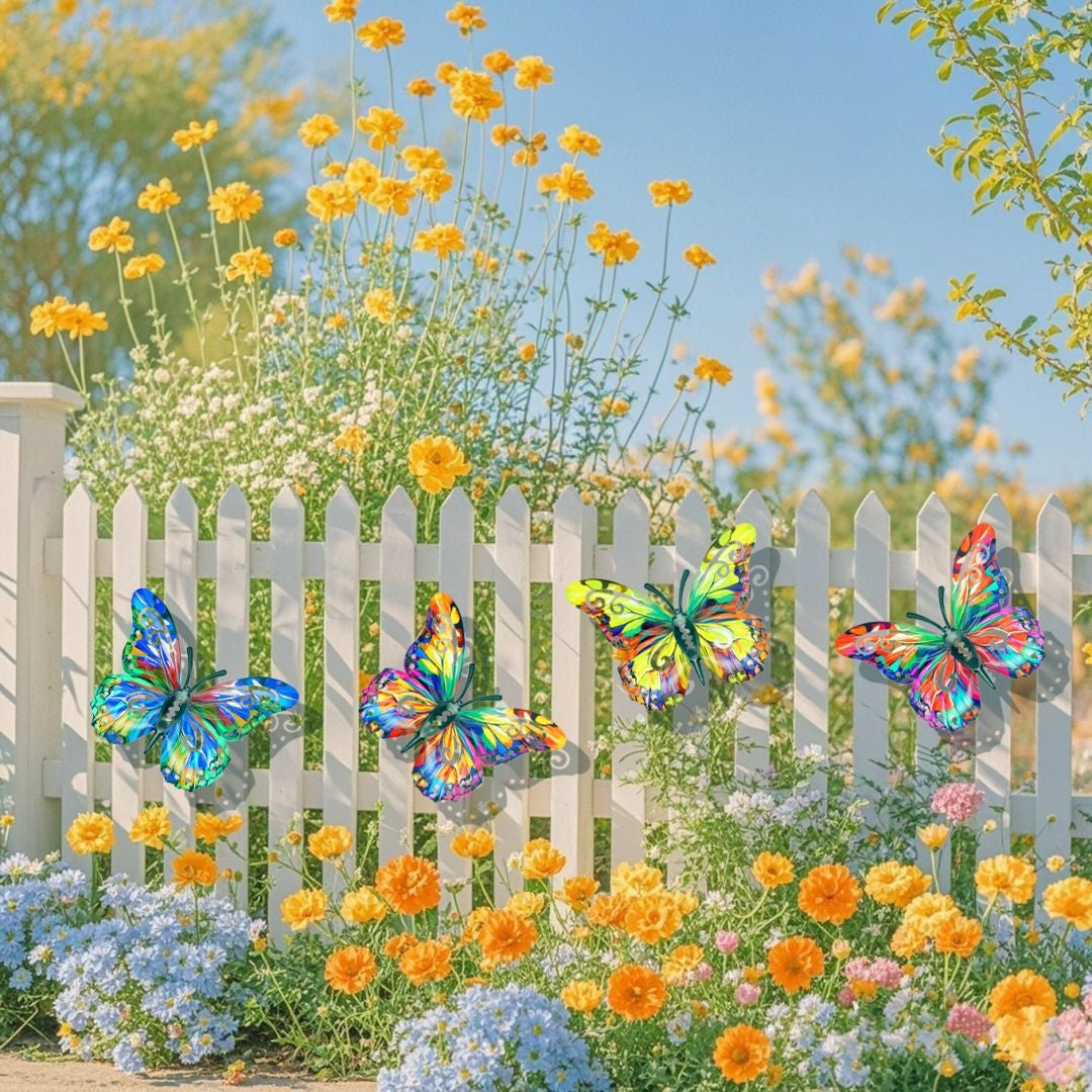 🦋Butterfly Metal Wall Decor,Outdoor Hanging Wall Art Sculptures Decoration-edition